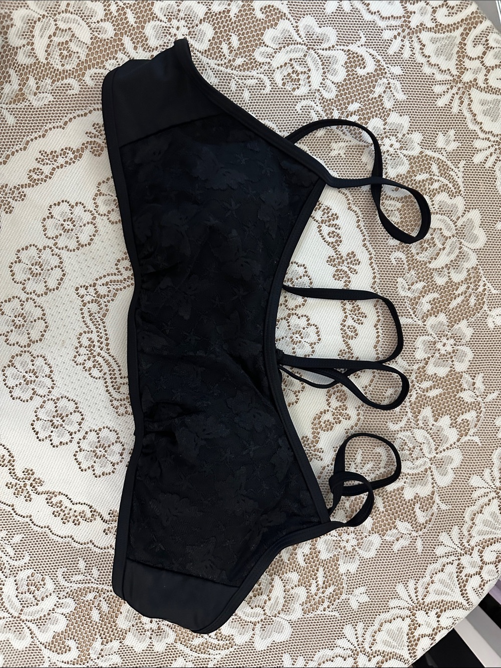 wild fable Black Lace Strappy Bralette